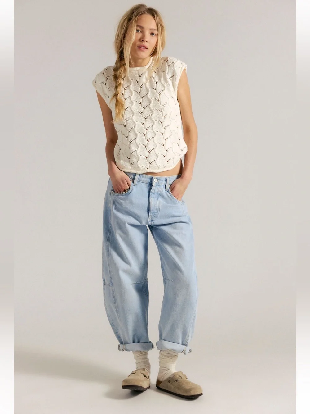 NWT Free People Melvin knit tee